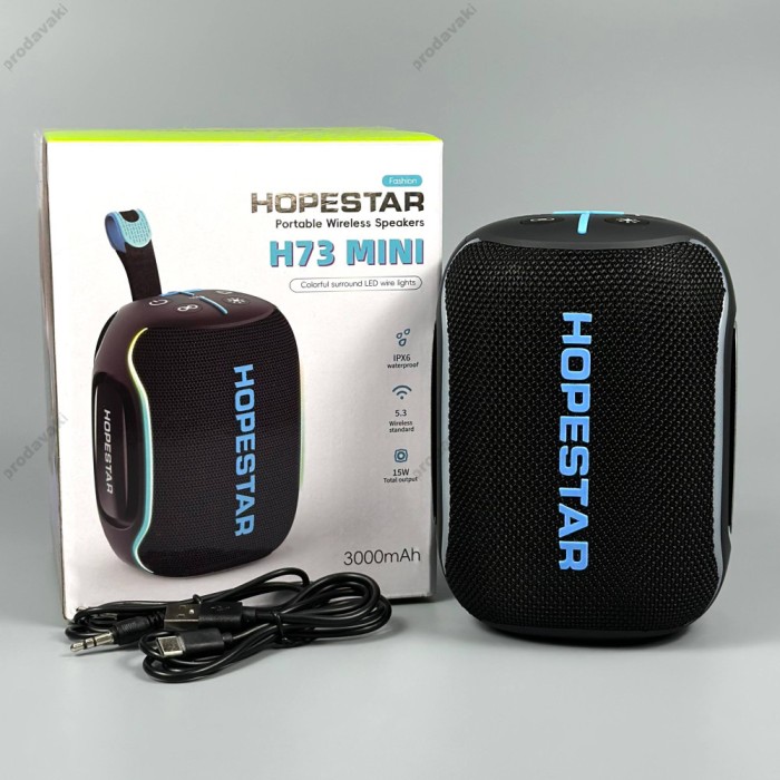 Портативна колонка Bluetooth Hopestar H73 mini 15W Black