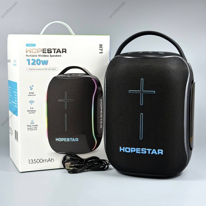 Портативна колонка Bluetooth Hopestar H71 120W Black