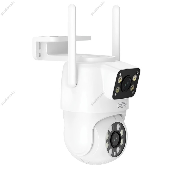 Камера відеоспостереження XO CR06 Dual Screen Outdoor Dome Camera White