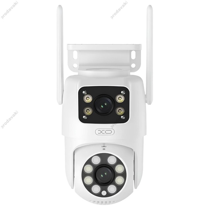 Камера відеоспостереження XO CR06 Dual Screen Outdoor Dome Camera White