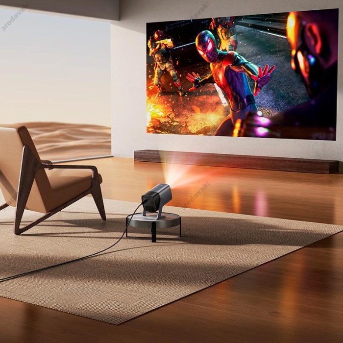 Проектор Hoco DT7 Smart electric focus projector (1080P Android version) Metal-grey
