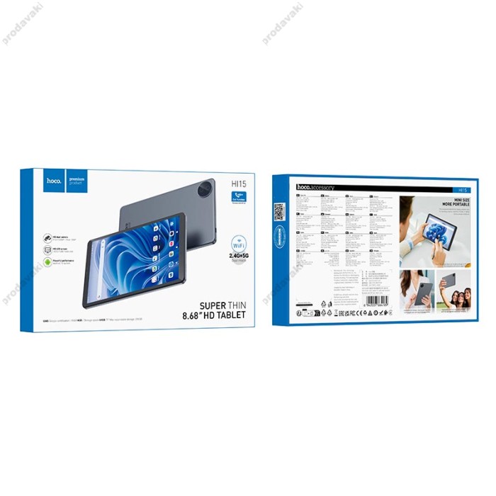 Планшет HOCO HI15 8.68-inch tablet PC з функцією call (Eurasia and Africa) 4GB/64GB 2.4G/5G Wi-Fi Grey