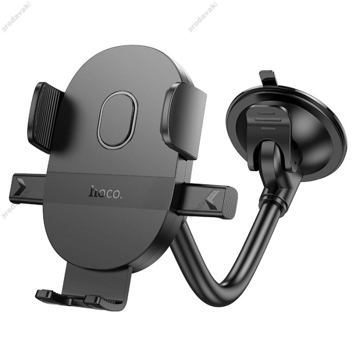 Автомобільний тримач Hoco H20 Mighty one-button car holder (windshield) Black