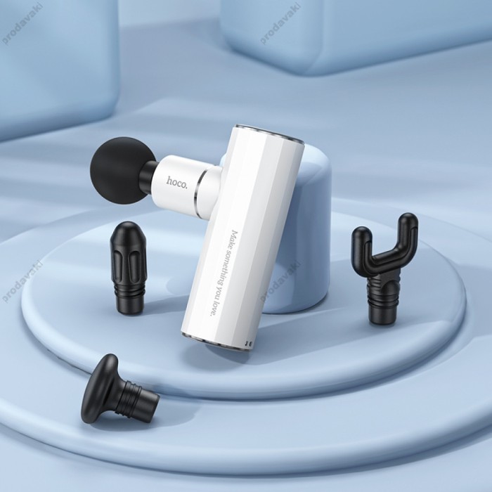 Фітнес-масажер для м'язів Hoco HP50 electric mini silent Massager 10h White