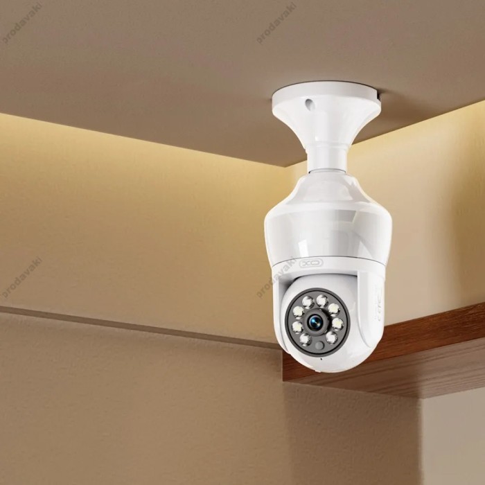 Камера відеоспостереження XO CR05 Upgraded Magic Bulb 300W Pixel Camera White