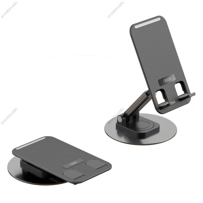 Настільний тримач XO C108 Small Disc Rotating 360° Metal Phone Holder Black