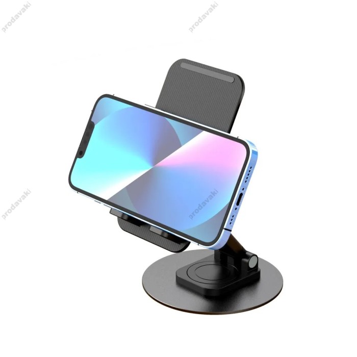 Настільний тримач XO C108 Small Disc Rotating 360° Metal Phone Holder Black