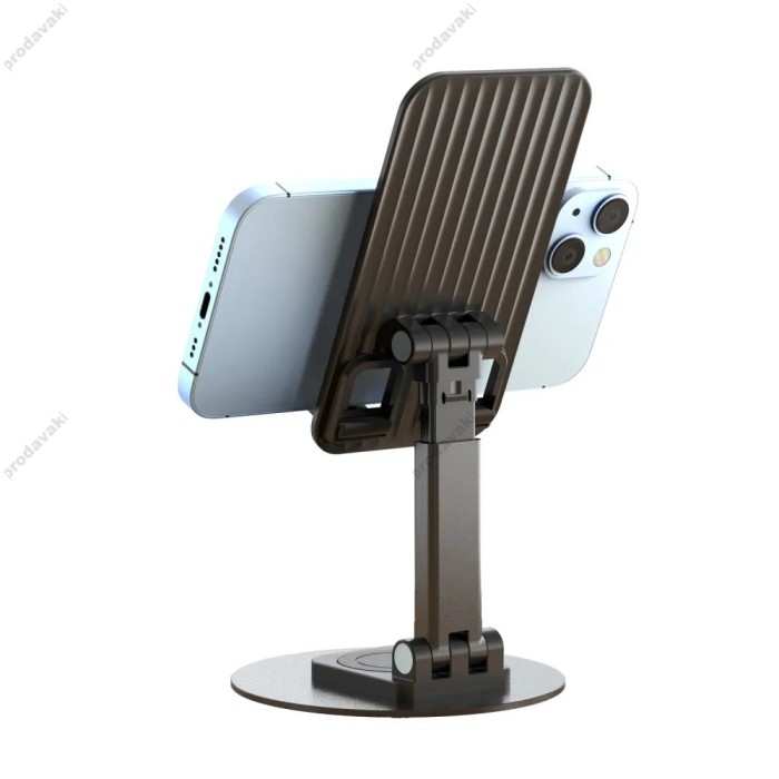 Настільний тримач XO C108 Small Disc Rotating 360° Metal Phone Holder Black