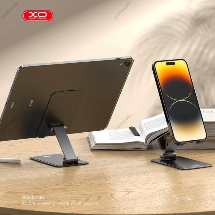 Настільний тримач XO C135 Mobile phone metal desktop bracket Black