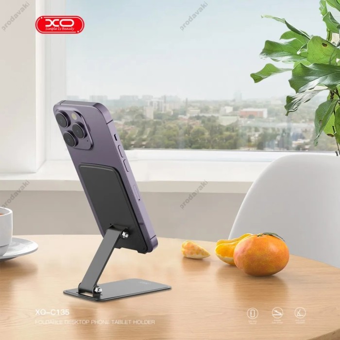 Настільний тримач XO C135 Mobile phone metal desktop bracket Black