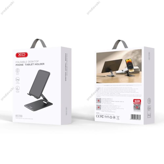 Настільний тримач XO C135 Mobile phone metal desktop bracket Black