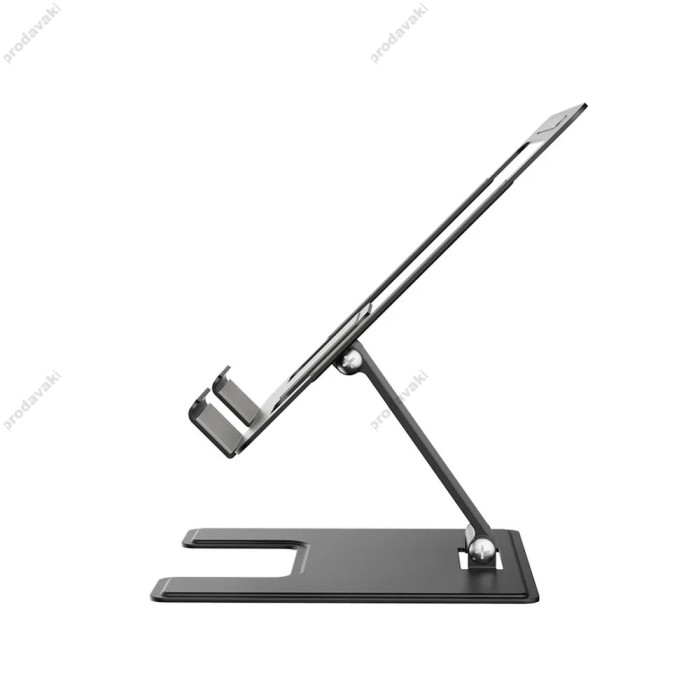Настільний тримач XO C136 Small flat hollow all metal tablet holder Black