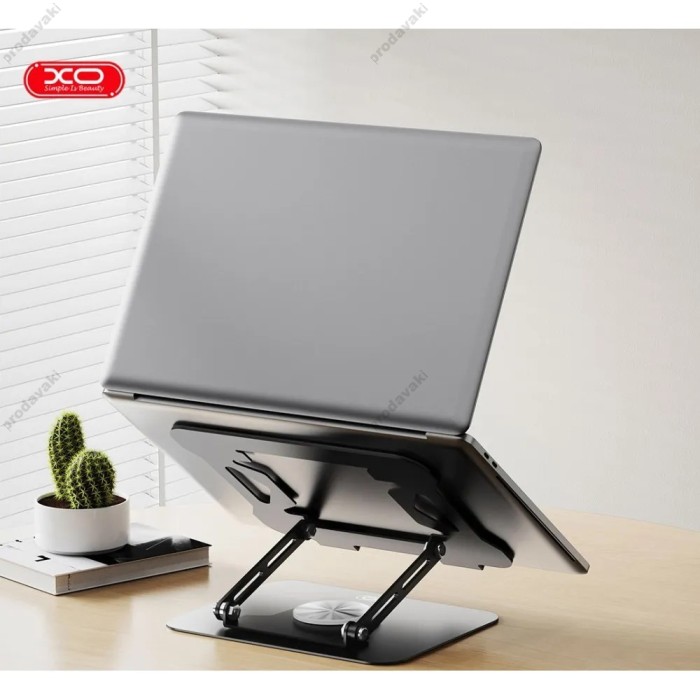 Підставка для ноутбука та MacBook XO C153 Metal Laptop Swivel Large Stand Black