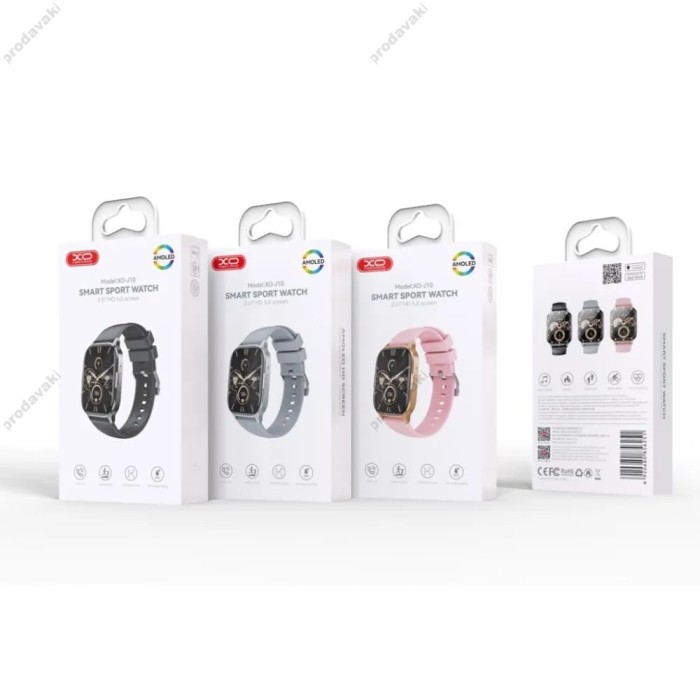 Смарт-годинник XO J10 AMOLED Screen Star Mist Magnetic Square Smart Sports Talking Watch Grey