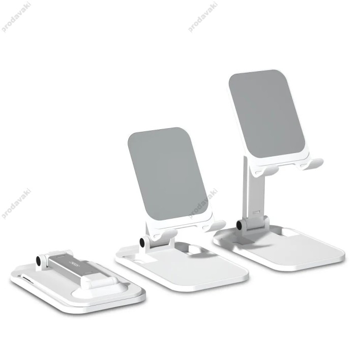 Настільний тримач XO C67 Aluminum alloy desktop holder for phone White
