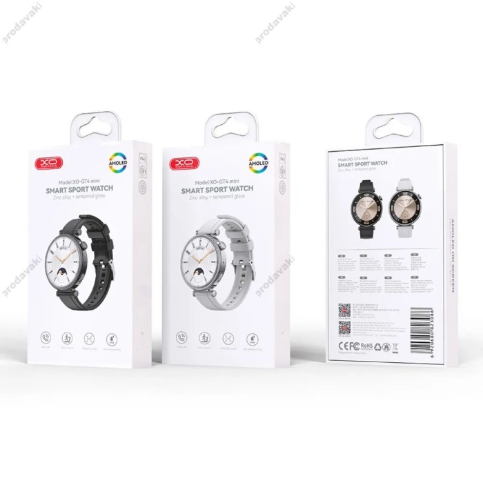 Смарт-годинник XO GT4 mini AMOLED Screen Smart Sports Talking Watch Silver