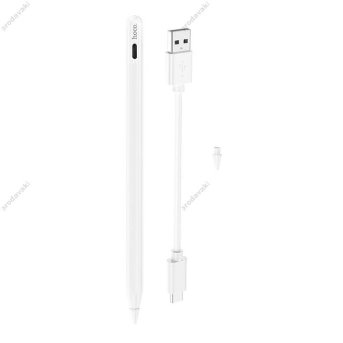 Стілус Stylus Pen HOCO GM112 Intelligent anti-lost active capacitive pen with digital display pad dedicat White