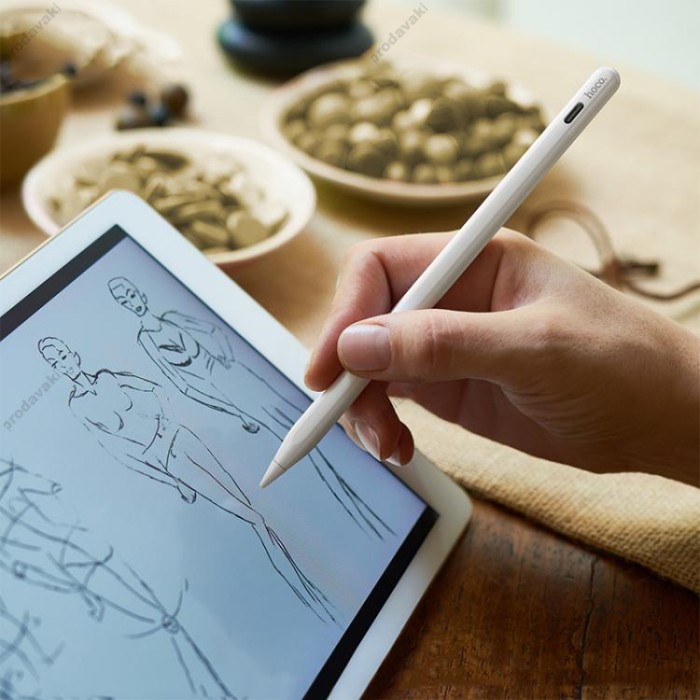 Стілус Stylus Pen HOCO GM112 Intelligent anti-lost active capacitive pen with digital display pad dedicat White