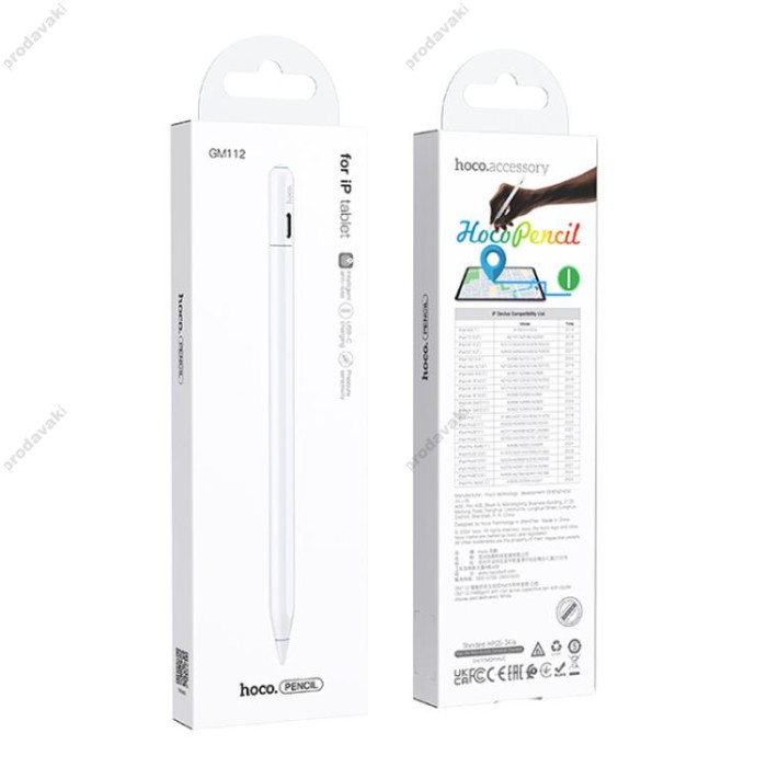 Стілус Stylus Pen HOCO GM112 Intelligent anti-lost active capacitive pen with digital display pad dedicat White