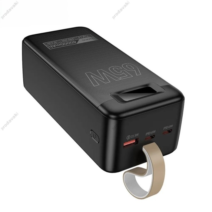 Повербанк портативний акумулятор Power bank Hoco DB82 Aquila 40000 mAh PD65W Black