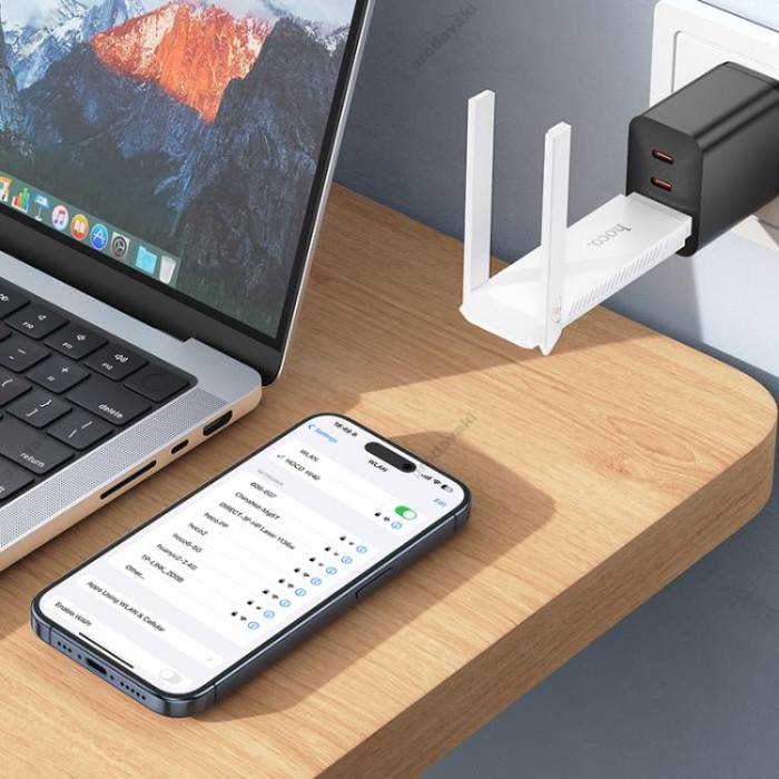 Роутер маршрутизатор 4G Hoco HI40 WiFi6 Portable 150Mbps White