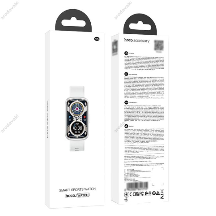 Смарт-годинник HOCO Y25 Screen IP68 Waterproof Smart Sports Watch Silver