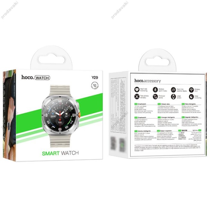Смарт-годинник HOCO Y29 Screen Smart Sports Watch Call Version Silver