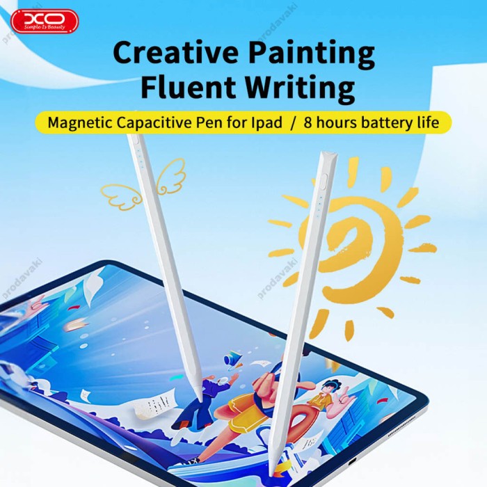 Стілус XO ST-08 Magnetic Capacitive Pen for Ipad Prevents False Contacts White