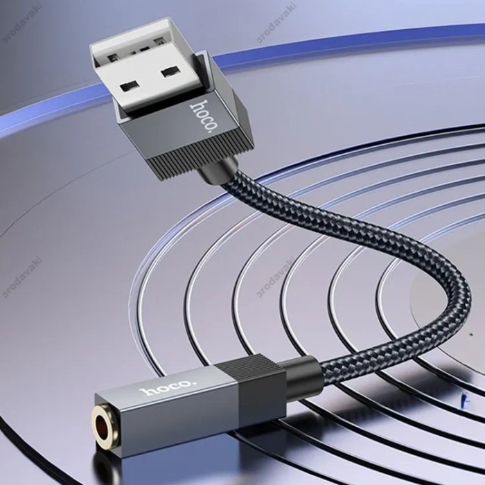 Перехідник Hoco UPA32D USB / Jack 3.5 Black