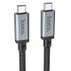 Кабель HOCO US05 USB4 HD high speed data cable Type-C to Type-C 100W 5A 1m Black