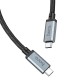 Кабель HOCO US05 USB4 HD high speed data cable Type-C to Type-C 100W 5A 1m Black