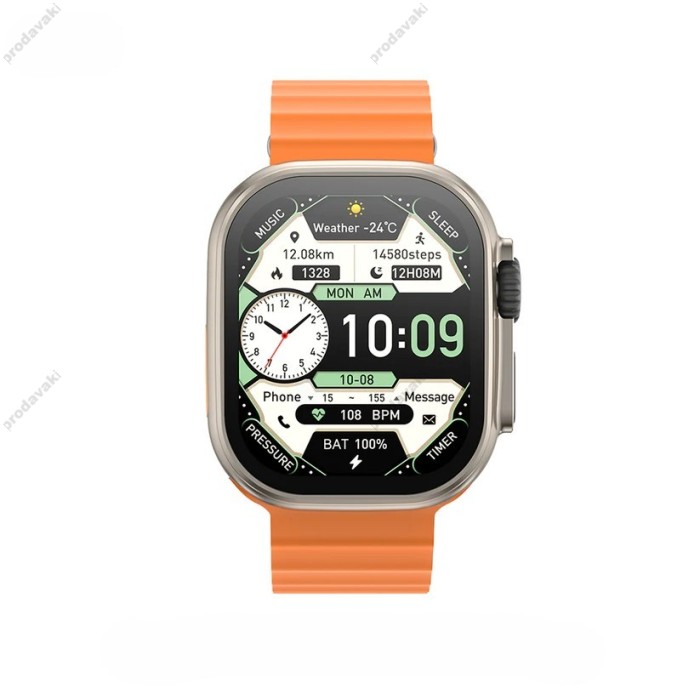 Смарт-годинник (Smart Watch) XO M11 Ultra Curved Screen 9th Generation Wireless Charging Smart Talking Watch Orange