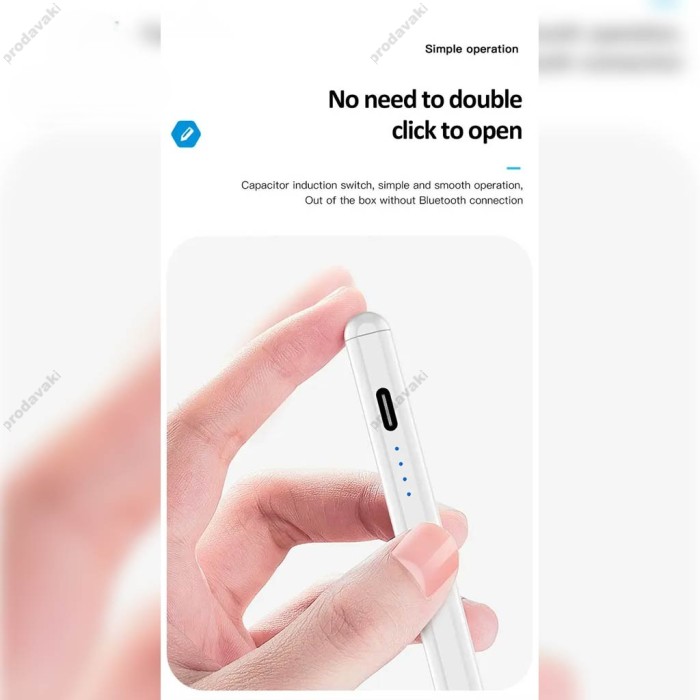 Стілус XO ST-03 Upgraded Ipad Special Anti Miscontact Magnetic Absorbing Capacitor Білий