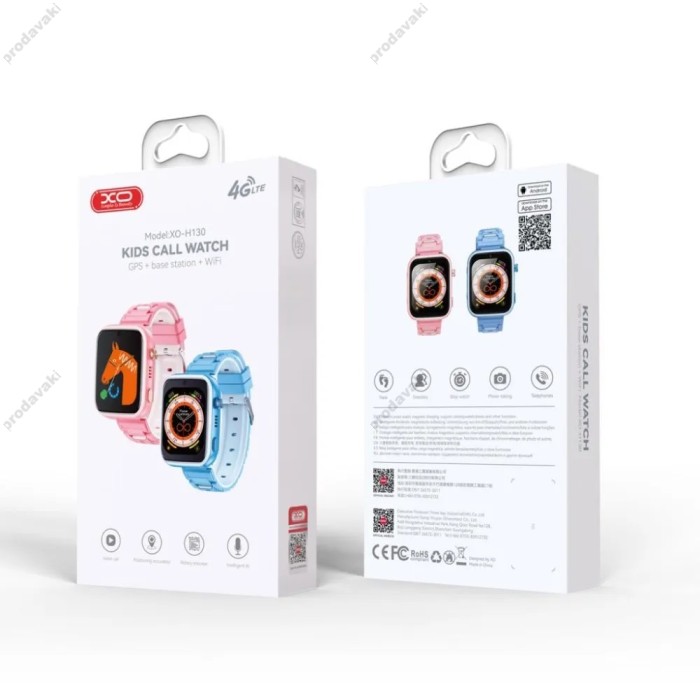 Дитячий смарт-годинник XO H130 Smart Watch GPS Children's Intelligent 4G Watch Blue