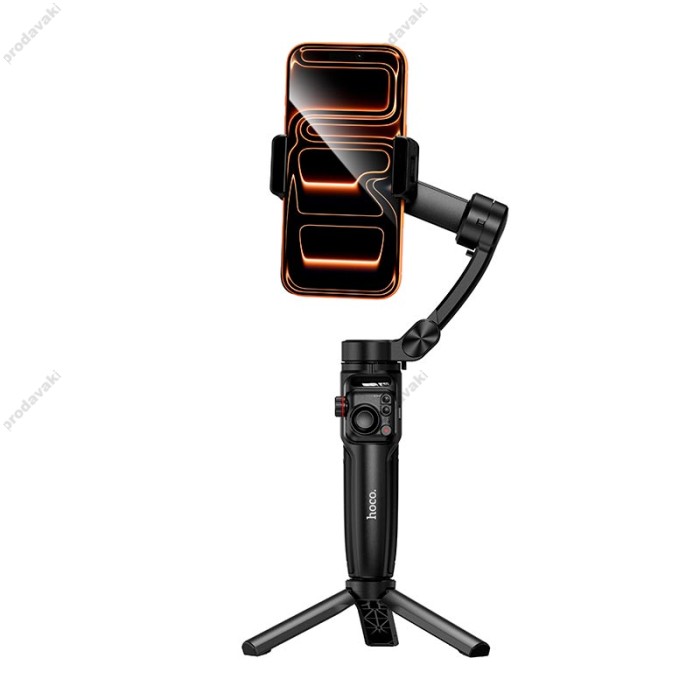 Трехосьовий стабілізатор (стедікам) Hoco K91 Three-axis intelligent gimbal app tripod Black