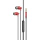 Дротові навушники HOCO M90 Delight wired digital earphone with microphone 3.5mm Red