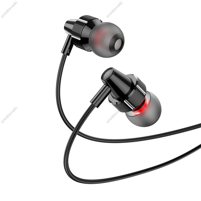 Дротові навушники HOCO M90 Delight wired digital earphone with microphone 3.5mm Black