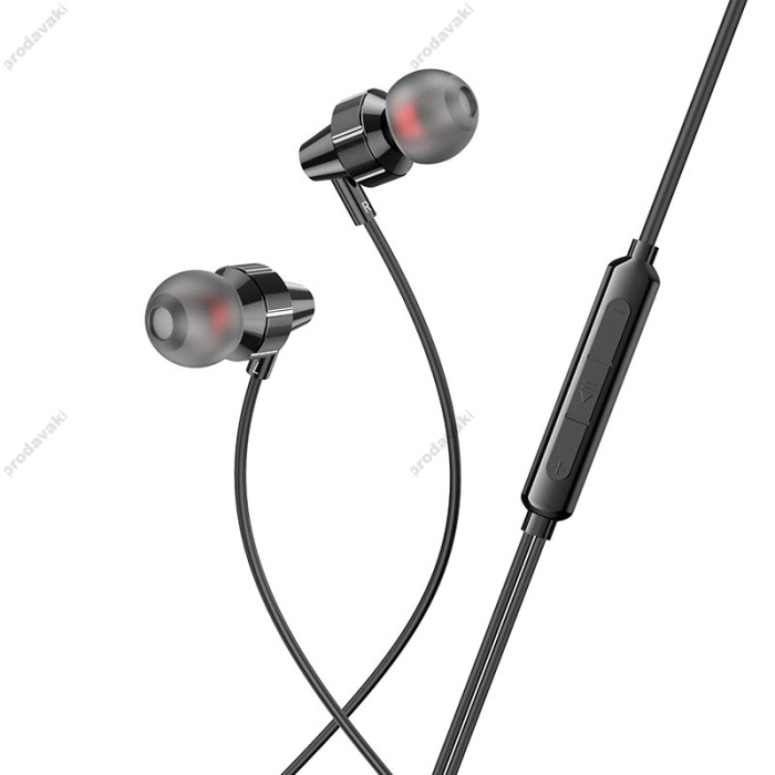 Дротові навушники HOCO M90 Delight wired digital earphone with microphone 3.5mm Black