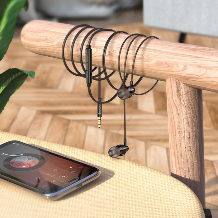 Дротові навушники HOCO M90 Delight wired digital earphone with microphone 3.5mm Black