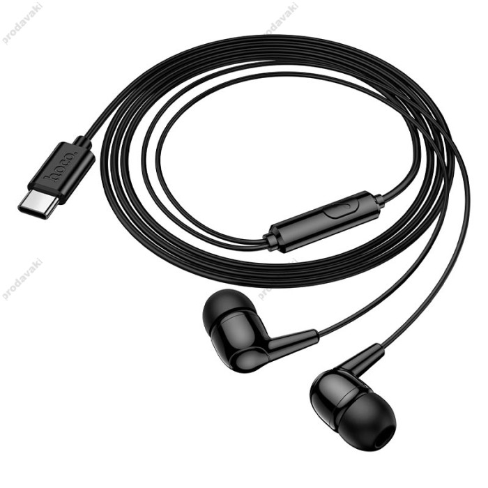 Дротові навушники HOCO M97 Enjoy universal digital earphones with microphone Type-C Black