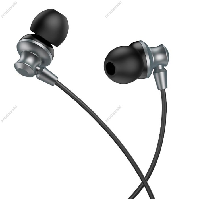 Дротові навушники HOCO M98 Delighted metal universal earphones with microphone 3.5mm Black