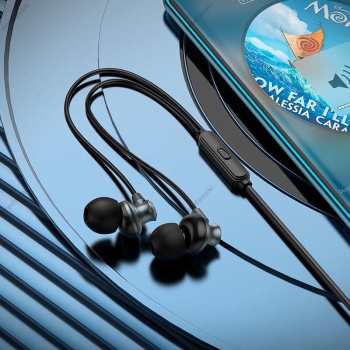 Дротові навушники HOCO M98 Delighted metal universal earphones with microphone 3.5mm Black