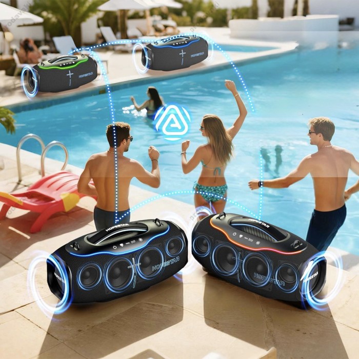Портативна колонка Bluetooth Hopestar H90 з мікрофоном 220W Black