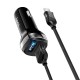 Автомобільний зарядний пристрій Hoco Z40 Dual port Micro USB Cable 2.4A Black