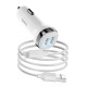 Автомобільний зарядний пристрій Hoco Z40 Super dual port Micro USB Cable 2.4A White