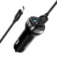 Автомобільний зарядний пристрій Hoco Z40 Dual port Type-C Cable 2.4A Black