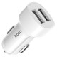 Автомобільний зарядний пристрій Hoco Z2A Lightning cable 2USB 2.4A White