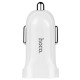 Автомобільний зарядний пристрій Hoco Z2A Lightning cable 2USB 2.4A White