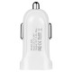 Автомобільний зарядний пристрій Hoco Z2A Lightning cable 2USB 2.4A White