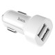 Автомобільний зарядний пристрій Hoco Z2A Lightning cable 2USB 2.4A White